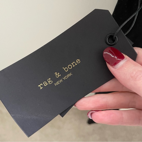 NWT - Rag & Bone Women’s Black Raw Hem Ankle Skinny Jeans Size 27 - Picture 9 of 13